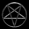 animated 3D image of a silver pentacle rotating